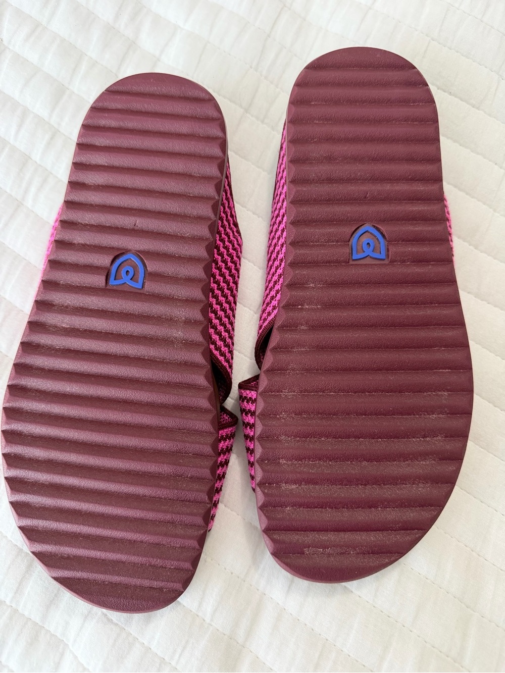 Rothys Brown & Pink Striped The Weekend Slide Women's Size 7 - Picture 10 of 12